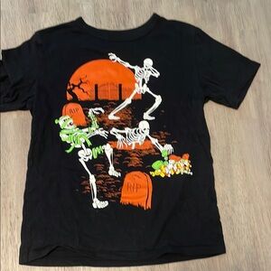 The Children's Place Black Halloween Skeleton Tee